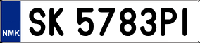 Trailer License Plate